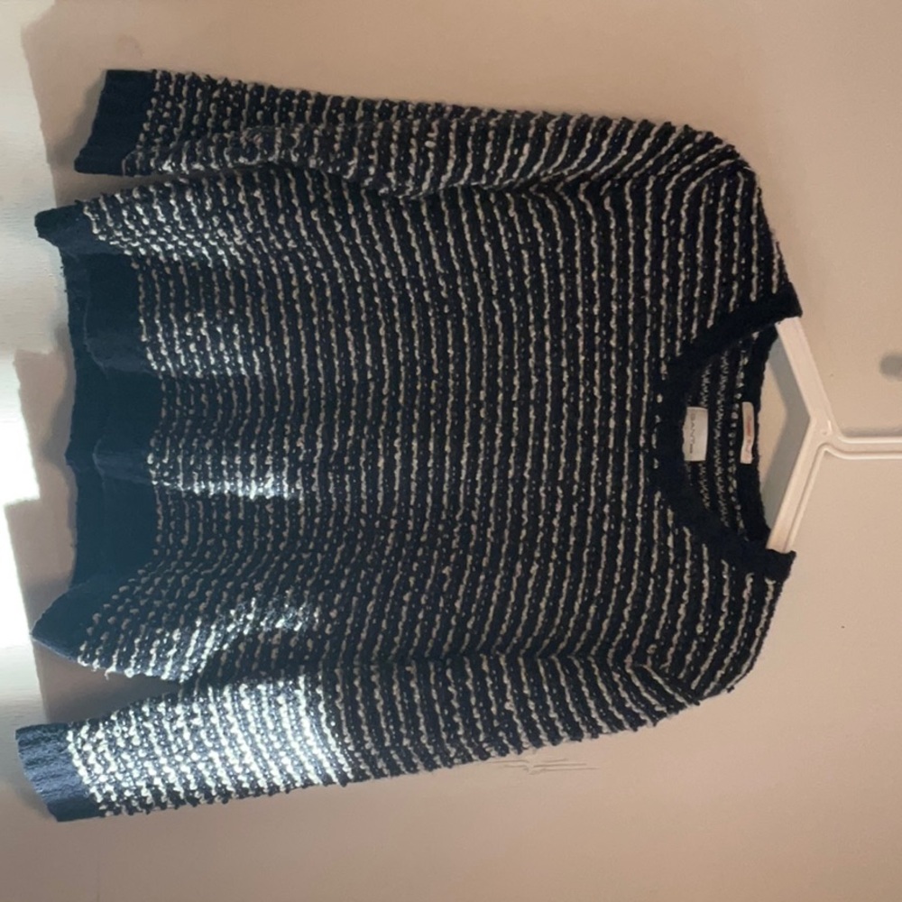 Striped Navy and White Women's Sweater